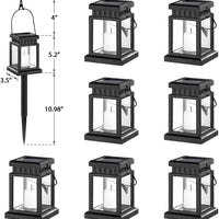 SmartYard Solar Hanging Lantern Outdoor, 8 Pack Solar Pathway 10 lumen Lights Candle Effect Light- Warm White