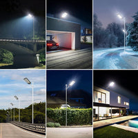 1200W LED Solar Street Light Motion Sensor, 100000LM IP65 Waterproof Solar Security Flood Lights Outdoor with Remote Control, Dusk to Dawn Solar Lights Lamp