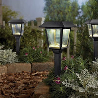 Threshold Solar Pathway LED Lights, Black 10-Pack