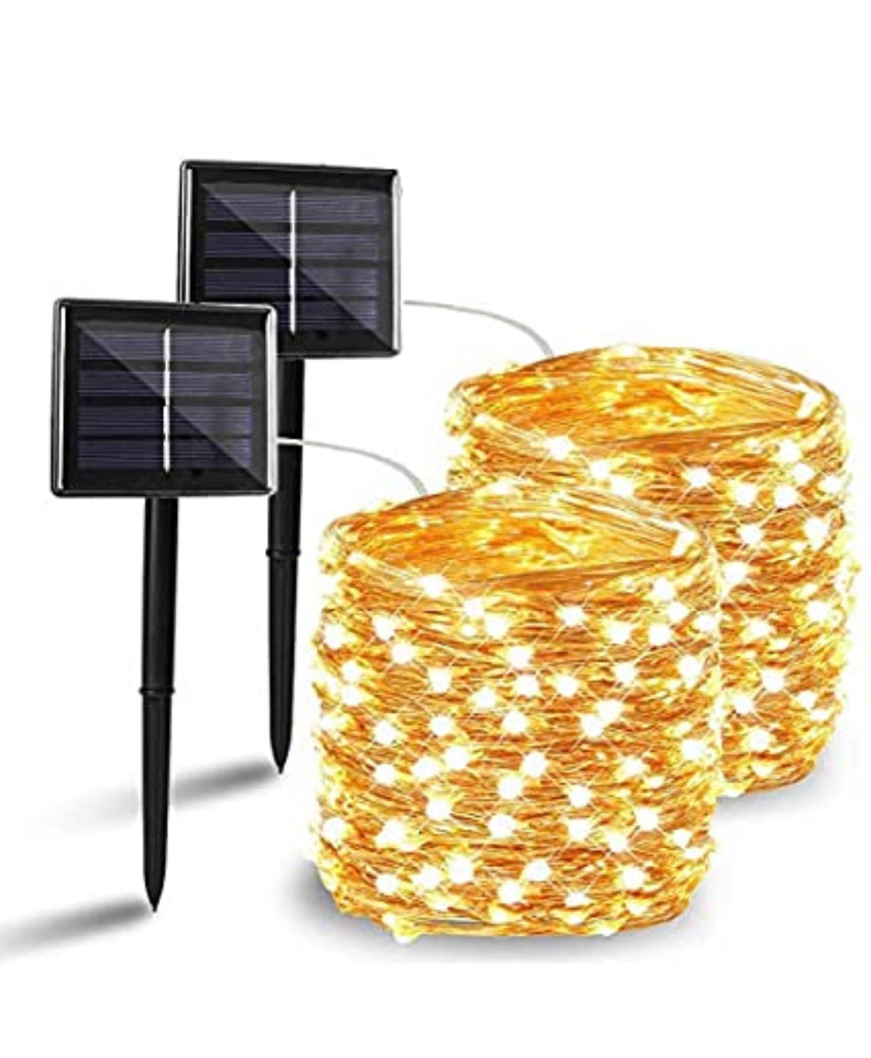 Solar String Lights Outdoor, Waterproof Solar Fairy Lights with 8 Lighting Modes