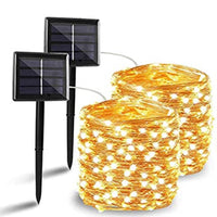 Solar String Lights Outdoor, Waterproof Solar Fairy Lights with 8 Lighting Modes