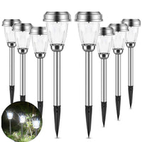 Patriot Lighting Kingston Pathway Solar Lights Stainless Still (12-Pack)