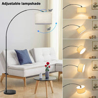 Arc Floor Lamp Modern Standing Lamp for Living Room Dimmable 74” Tall