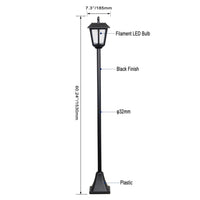 SmartYard Solar Post Lamp Set, Warm White Vintage Light (2-Pack)