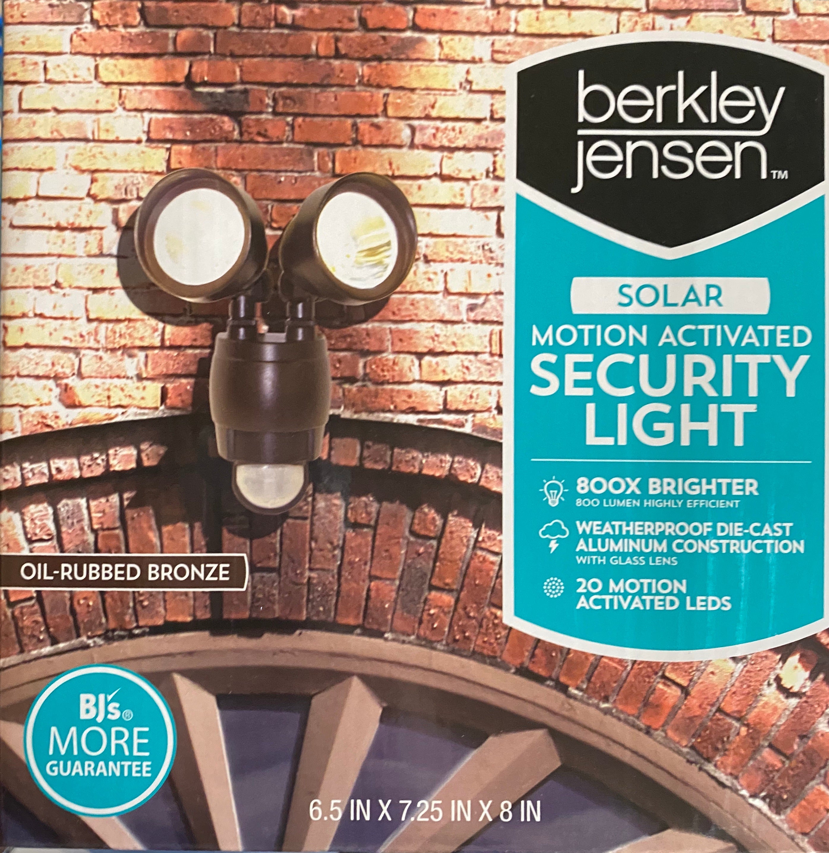 Berkley Jensen 800-Lumen Solar Security Light