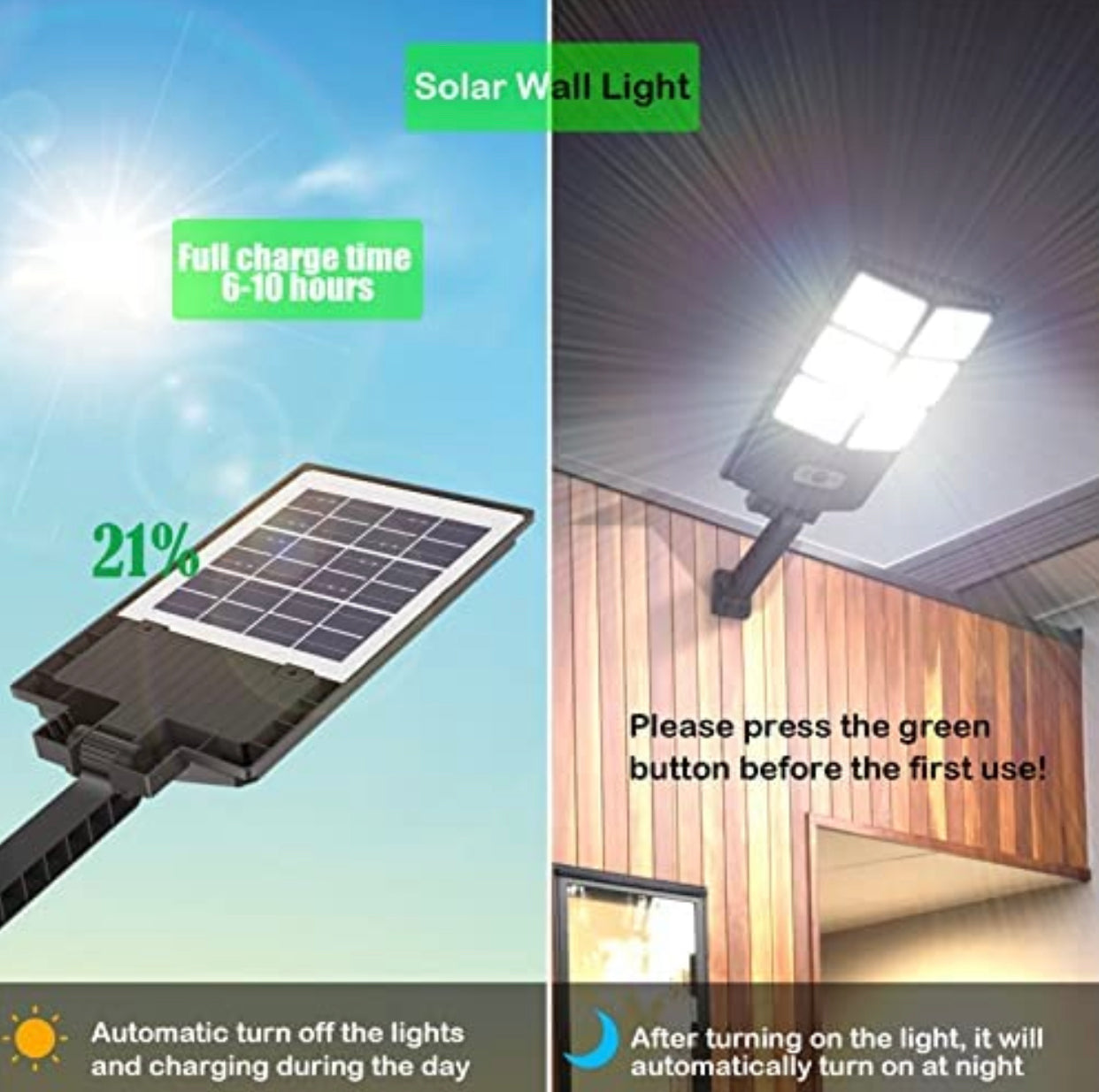 SmartYard 150W Solar Lights Outdoor, 3 Modes Led Solar Wall Light Motion Sensor with Remote Control, 8000LM