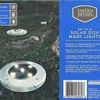 Berkley Jensen 6-Lumen Solar Disk Mark Lights, 6 pk. - Stainless Steel