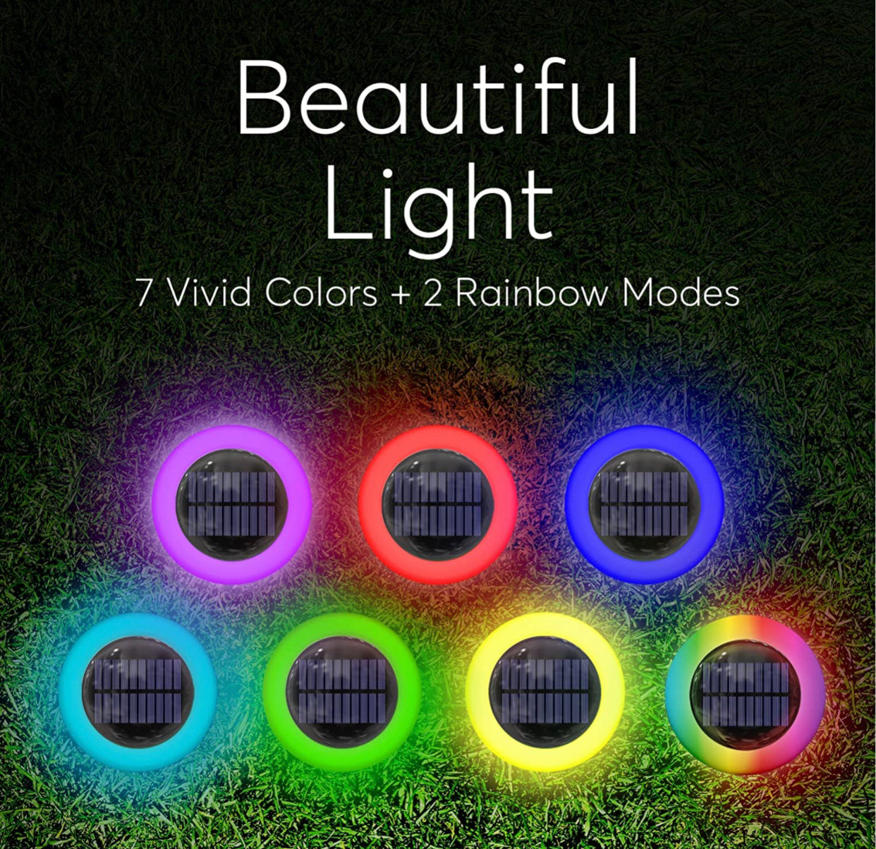 Colorize Solar Lights Color Change Waterproof Ring Lights In-Ground 6 Pack