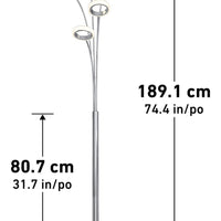 Artika Optical LED Integrated Floor Lamp Light Fixture, Chrome