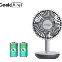 Geek Aire 7 inch 5200mAh Rechargeable Table / Portable Fan with Powerful and Quiet Brushless DC Motor