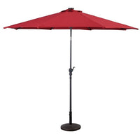 High Quality 10 Ft Patio Solar Umbrella with Crank Solar-powered LED Lights 8 Firm UV Protective Outdoor Patio Beach Umbrella