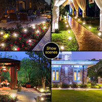 Solar In-Ground Lights 10in1 Solar Garden Light Outdoor Waterproof Landscape Lighting for Yard