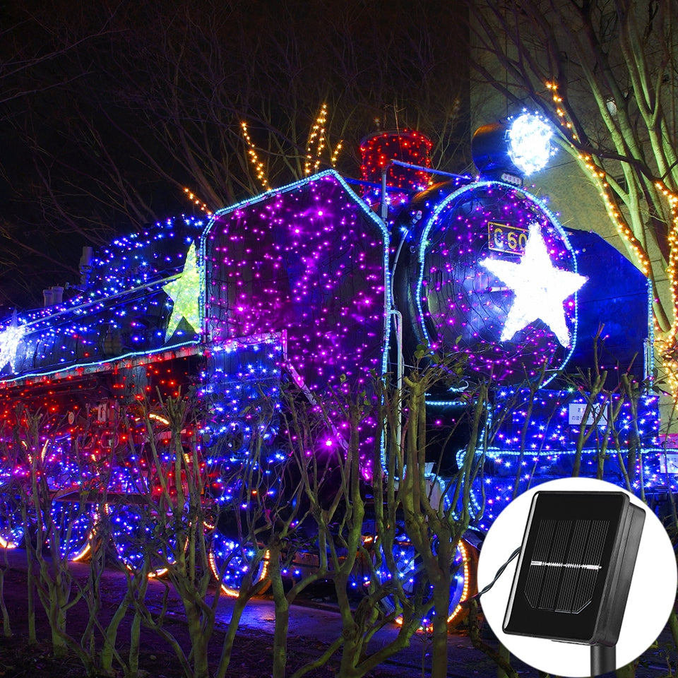 Solar Led string light 12M 100LED Light for Christmas Garden light Holiday Outdoor Fairy