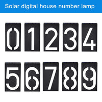 LED House Number Solar Power Digital Hotal Door Wall Solar Light Address Number Sign Lamp Custom Street Number Plaque