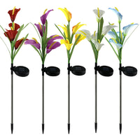 4 Pack Solar Common Calla Lamp Four Color LED