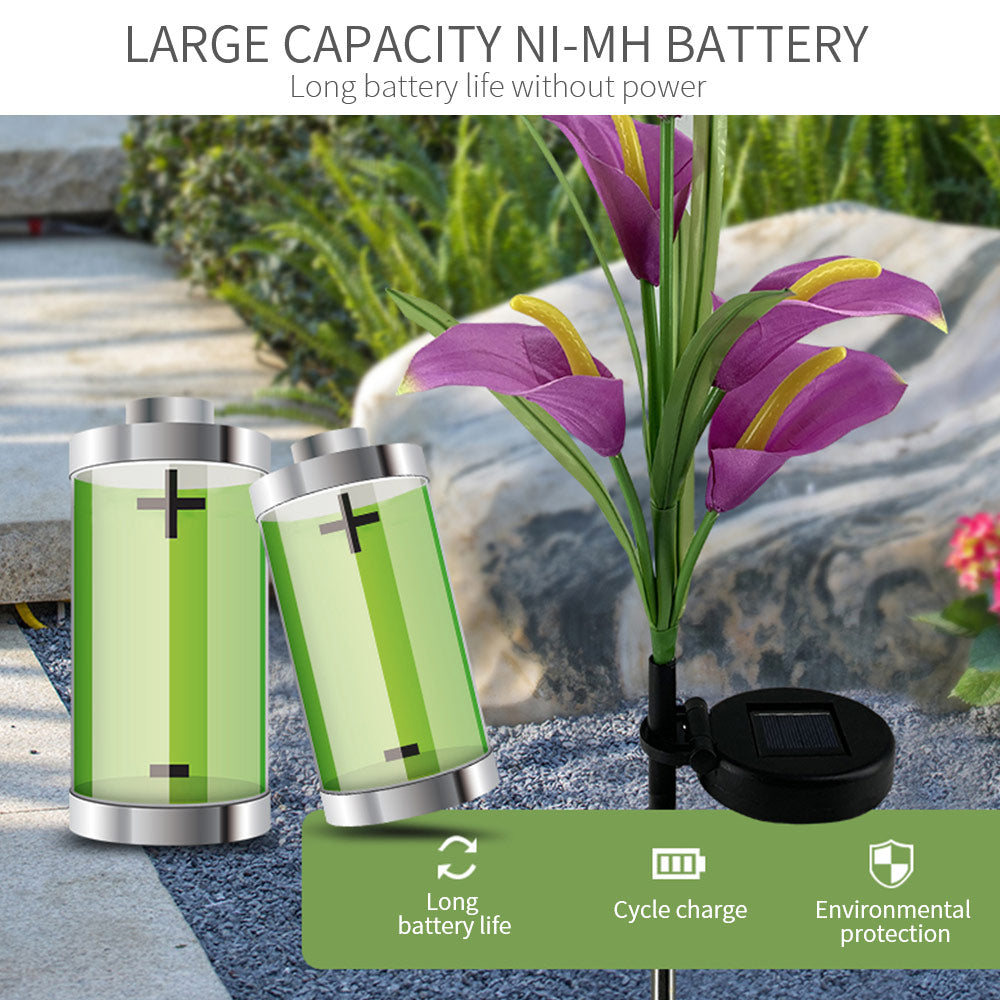 4 Pack Solar Common Calla Lamp Four Color LED