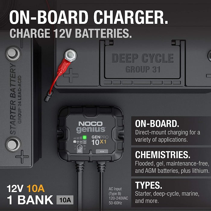 10 Amp Battery Charger and Maintainer GenPro10X1 - Battery World