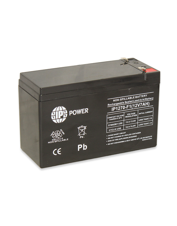 12V 7Ah F1 Terminal Sealed Lead Acid Rechargeable Battery IP Power