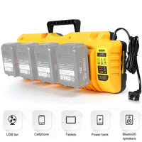 12v 18v 20v Multi-Port Fast Charger New for DEWALT Li-Ion Batteries DCB104 - Battery World
