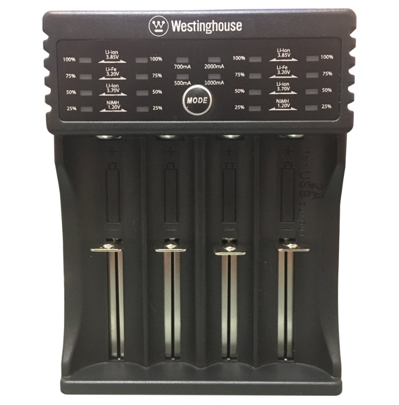 18650 Battery Charger 4- Slots for All Also fits Sizes:10440-26700 - Universal Charger - Battery World