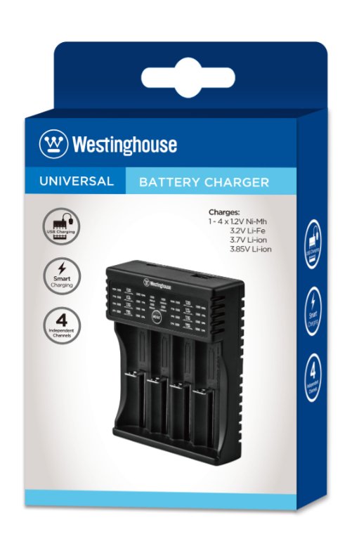 18650 Battery Charger 4- Slots for All Also fits Sizes:10440-26700 - Universal Charger - Battery World
