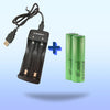 18650 Battery Charger with 2 x Batteries- 2 Slot Charges Standard 18650 batteries - Battery World