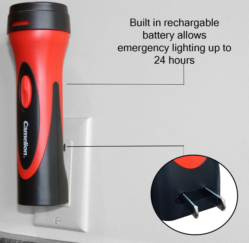 2 Pack Emergency Ready Flashlight - Rechargeable - Battery World