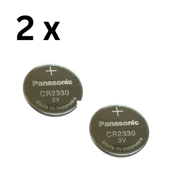 2x Panasonic Battery CR2330 CR 2330 BR 2330 3v Lithium Battery for Watches, Controls, Remotes, Toys, Equipment  QTY x 2