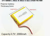 3.7V lipo rechargeable Battery 505060 polymer lithium Li-Po 2000mAh - Battery World
