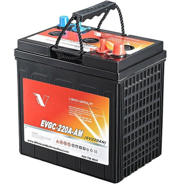 EVGC Replacement Battery for 6A-A 6v 220ah AGM Dry cell Battery for Floor Scrubbers
