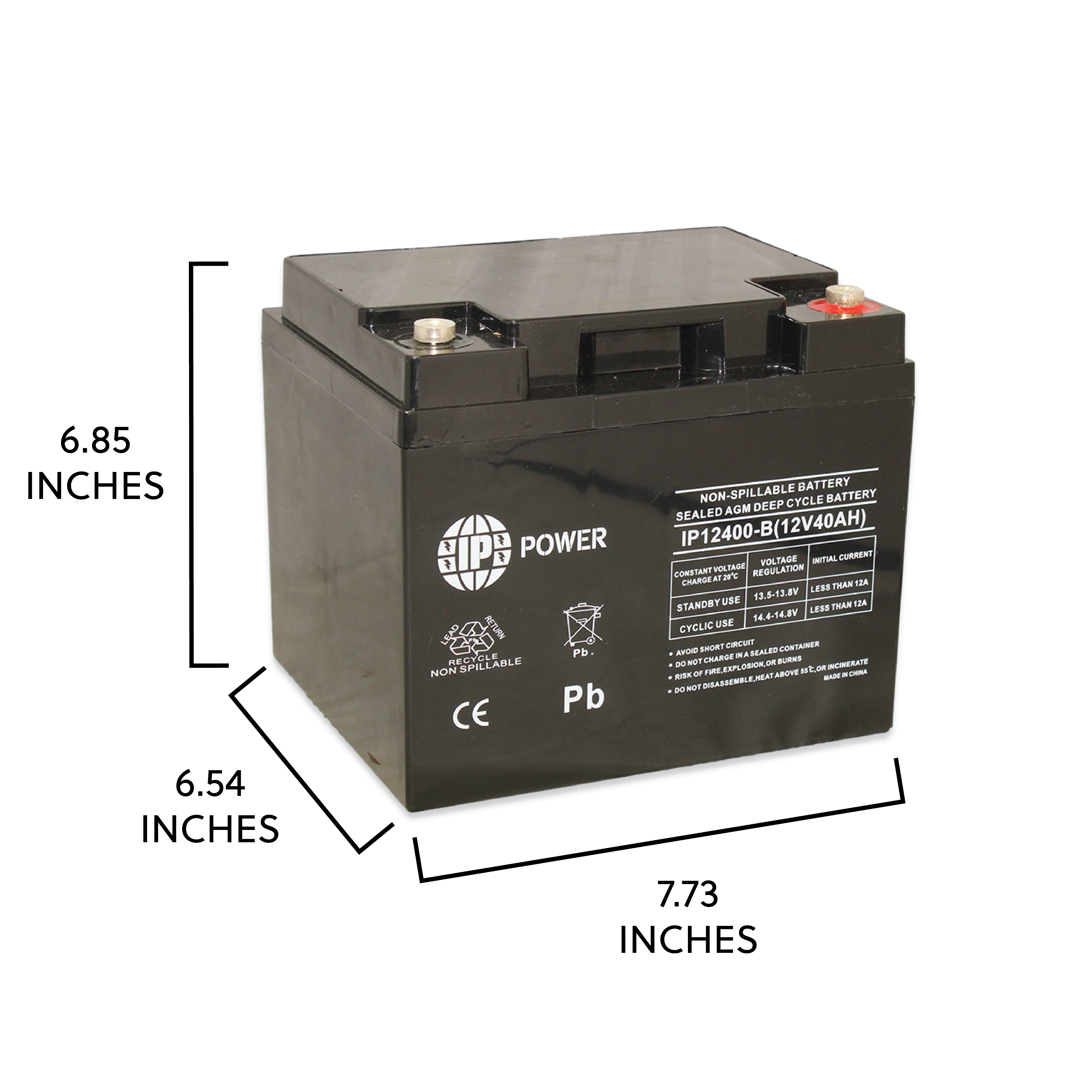 12V 40Ah, Sealed Lead Acid Rechargeable Battery
