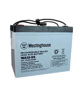 Westinghouse WA12-55N-F11, 12V 55Ah F11 Terminal Sealed Lead Acid Rechargeable Battery