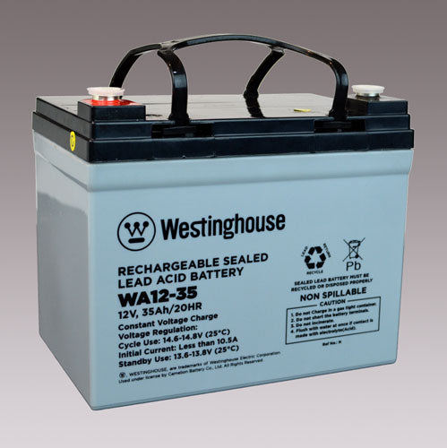 Westinghouse WA12-35N-F11 12V 35Ah F11 Terminal, Sealed Lead Acid Rechargeable Battery