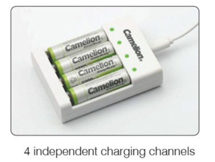 AA and AAA Ni-Mh Camelion Rechargeable Batteries (4aa & 4aaa) + Charger Bundle - Battery World