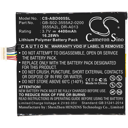 Amazon Kindle Fire Replacement Battery D01400 3555A2L 3.7v