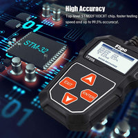 Automotive Battery Tester Flipo FP208 Digital Battery Tester - Works on Cars, Trucks, Bikes, and more