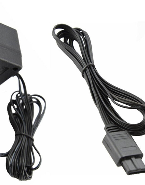 AV RCA+AC Cable Power Supply Adapter Cord For Super Nintendo SNES Game Set