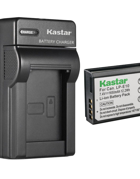 Battery and Charger for Canon LP-E10 Battery for EOS1100D 1200D 1300D Rebel T3