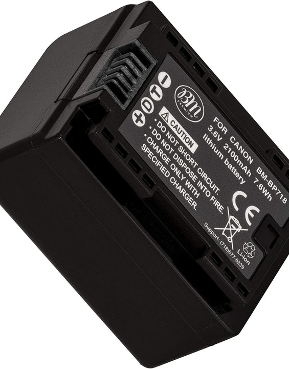 Battery For Canon Vixia Bp-718 and HFR Batteries including: HFR60, HFR62, HFR600 and More