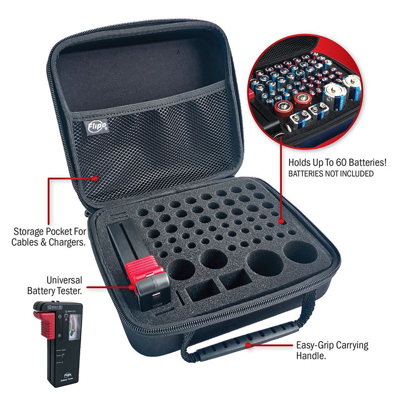 Battery Storage with Battery Tester - Battery World