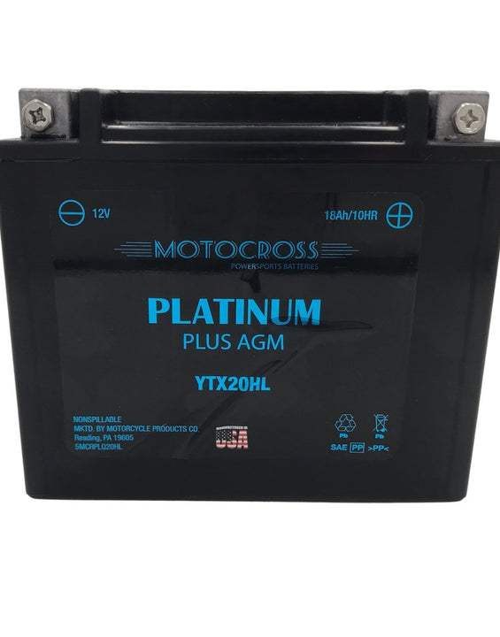 Battery YTX20HL 310 CCA (Replaces Yuasa 20HL-BS)