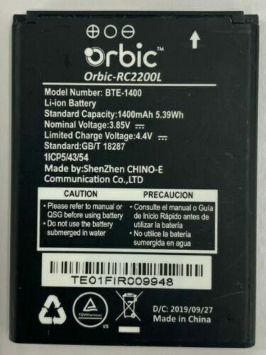 BTE-1400 for Verizon Orbic Battery Journey V RC2200L New OEM Battery