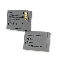 Canon Nb-10L Battery PowerShot G1 X, G3-X, G15, G16, SX40 HS, SX50 HS, SX60 HS Digital Camera - Battery World