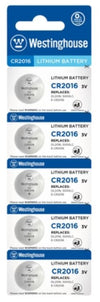 CR2016 Battery 3V Lithium Button Cell 5pk -Battery for Keys, Remotes, and Watches - Battery World
