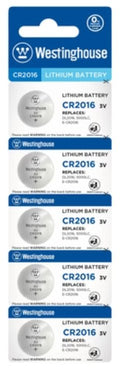 CR2016 Battery 3V Lithium Button Cell 5pk -Battery for Keys, Remotes, and Watches