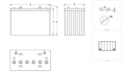 Discover EV31A-A 12v 120ah Deep Cycle AGM Dry Cell Battery Floor Scrubber RV Marine Automotive - Battery World