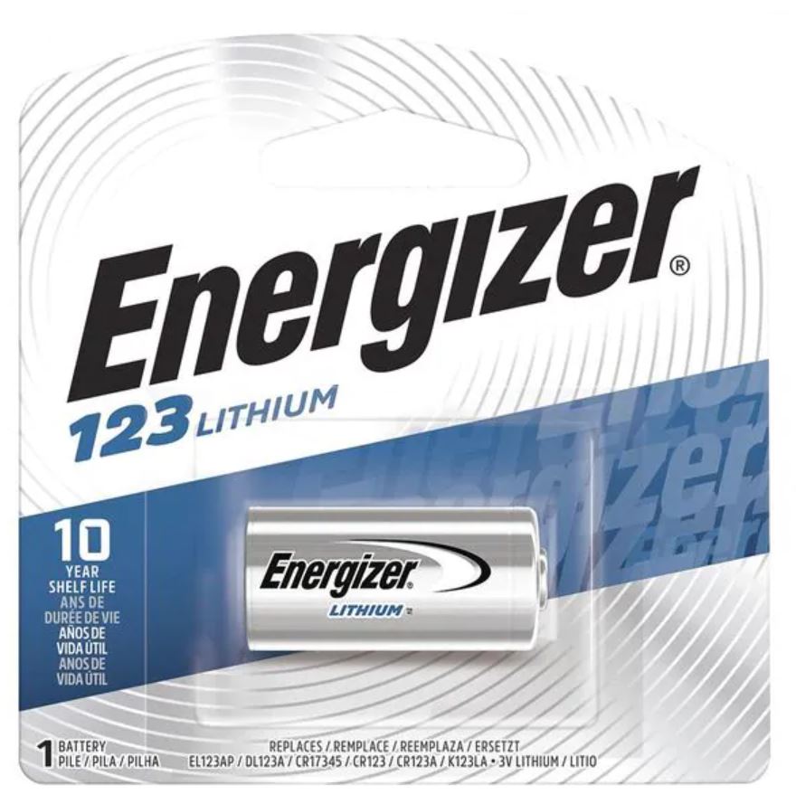 Energizer CR123A 3V Lithium Button Top Battery El123APBp L123A DL123a –  Battery World