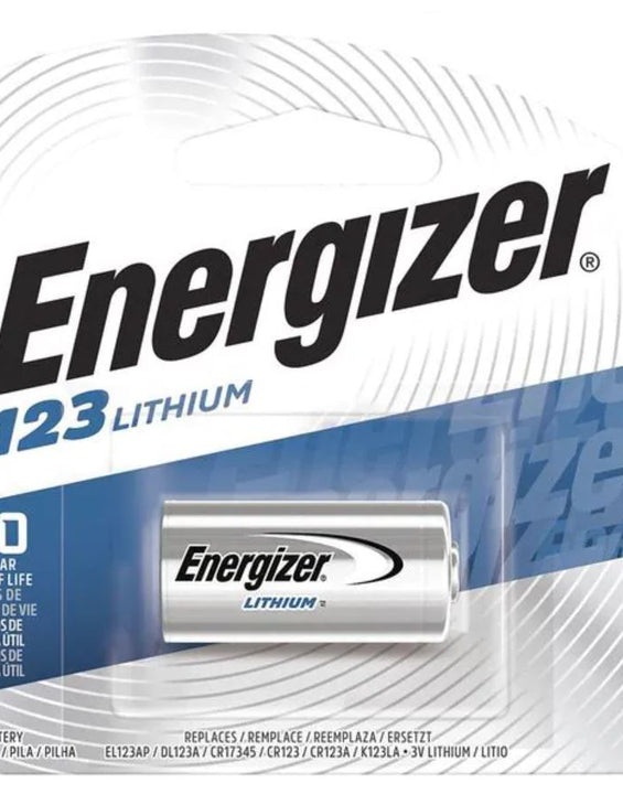 Energizer CR123A 3V Lithium Button Top Battery El123APBp L123A DL123a Cr17345