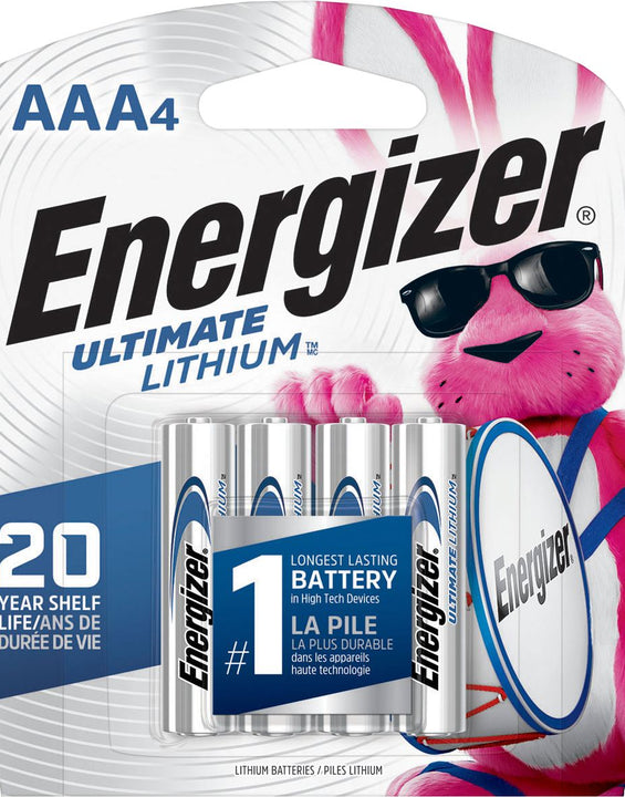 Energizer Lithium Battery AAA 4pk