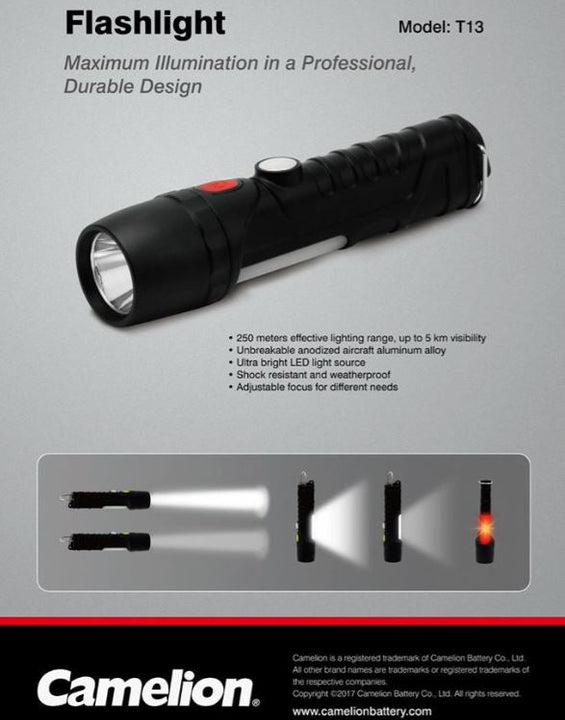 Flashlight, Worklight, & Emergency Flasher, T13 5W CREE LED